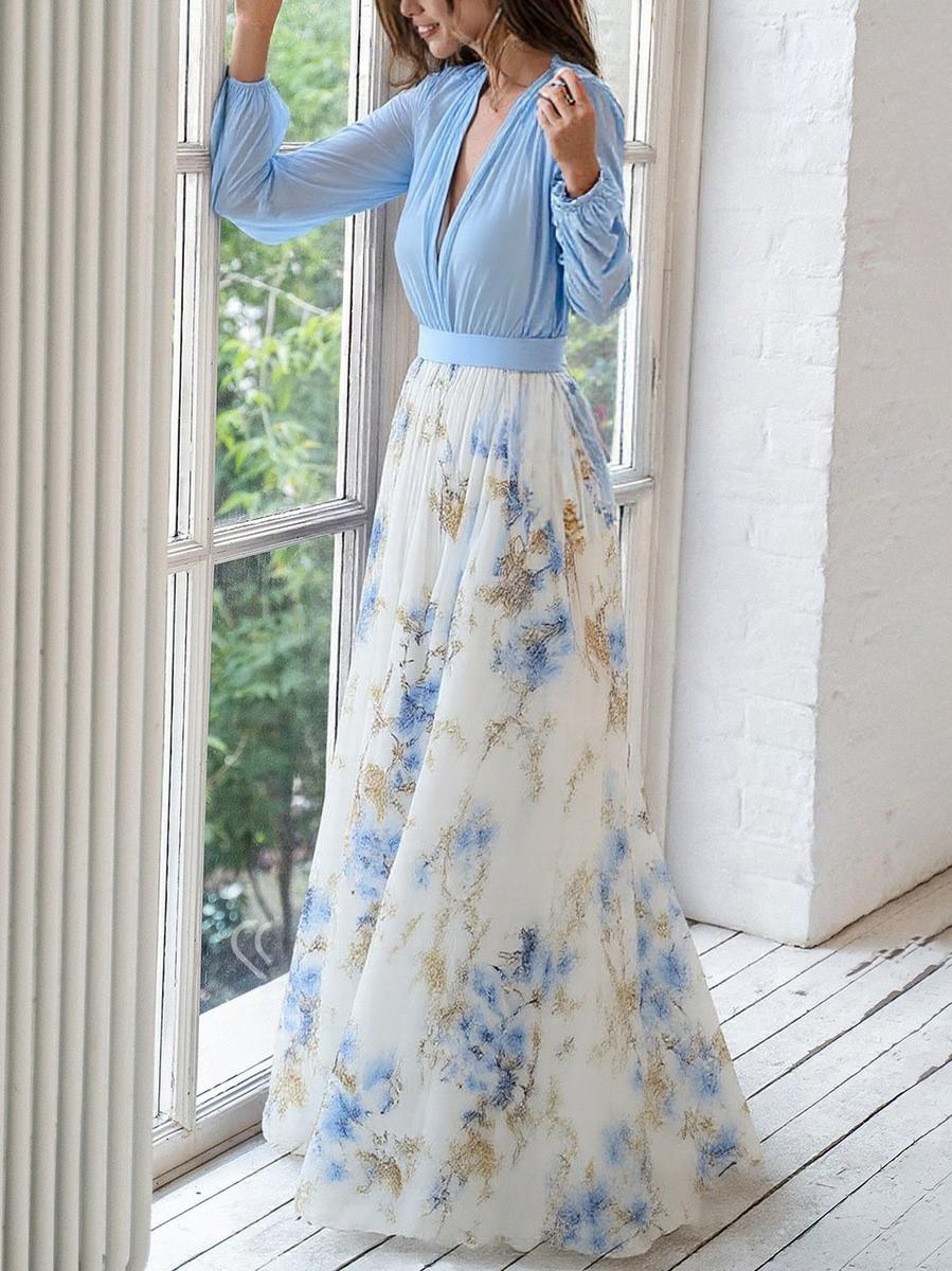 Rhea™ | Dazzling Floral Print Maxi Dress