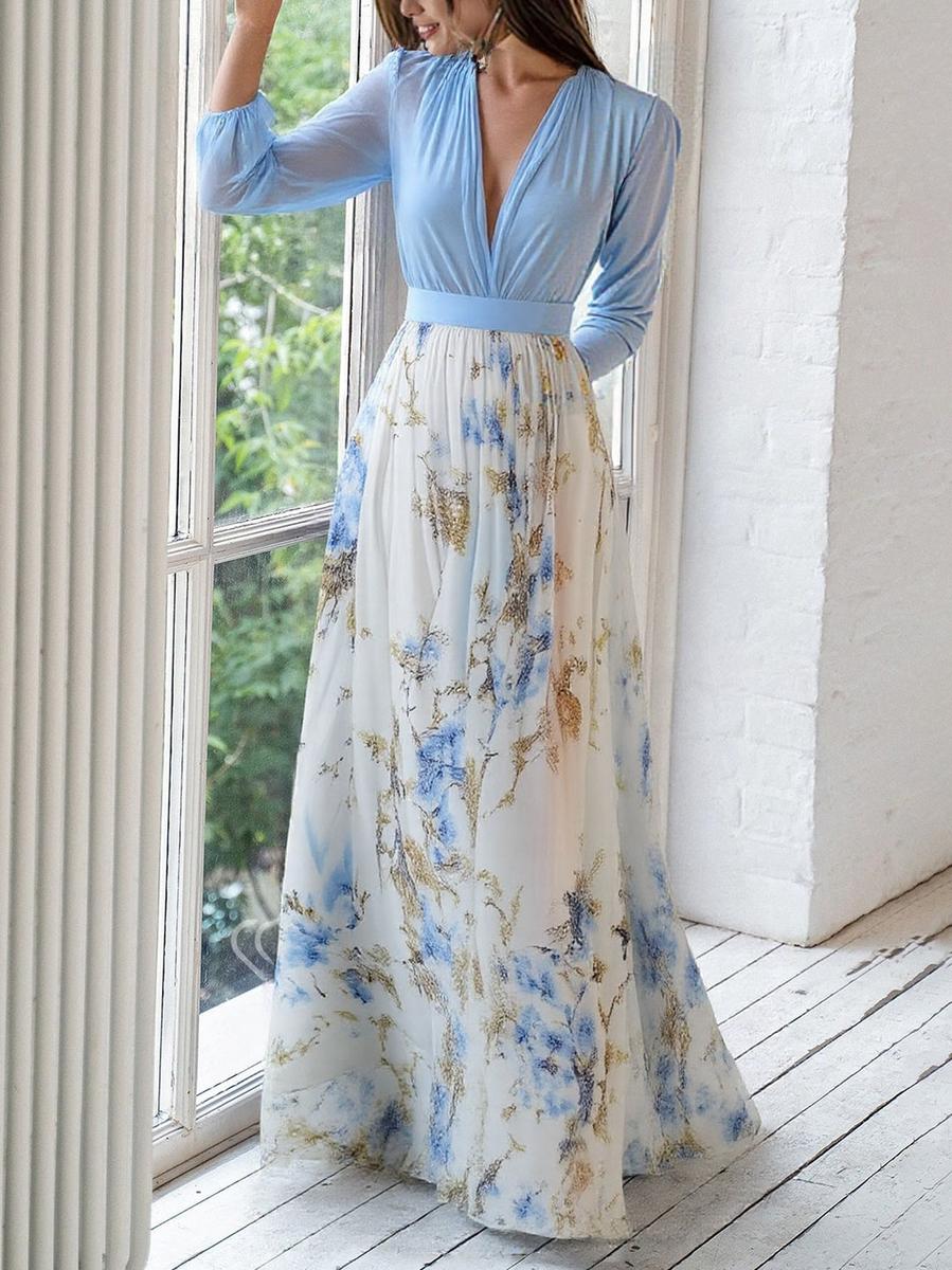 Rhea™ | Dazzling Floral Print Maxi Dress