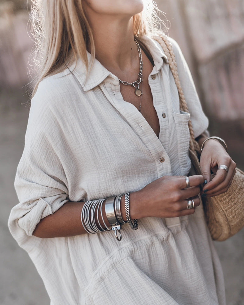 Rosie™ | Effortless Chic Cotton-Linen Tunic Dress