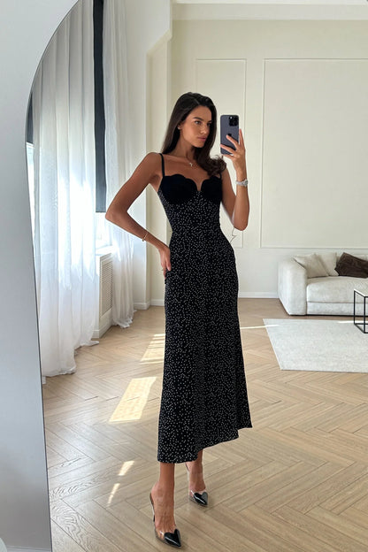 Maisie™ | Velvet Insert Midi Dress