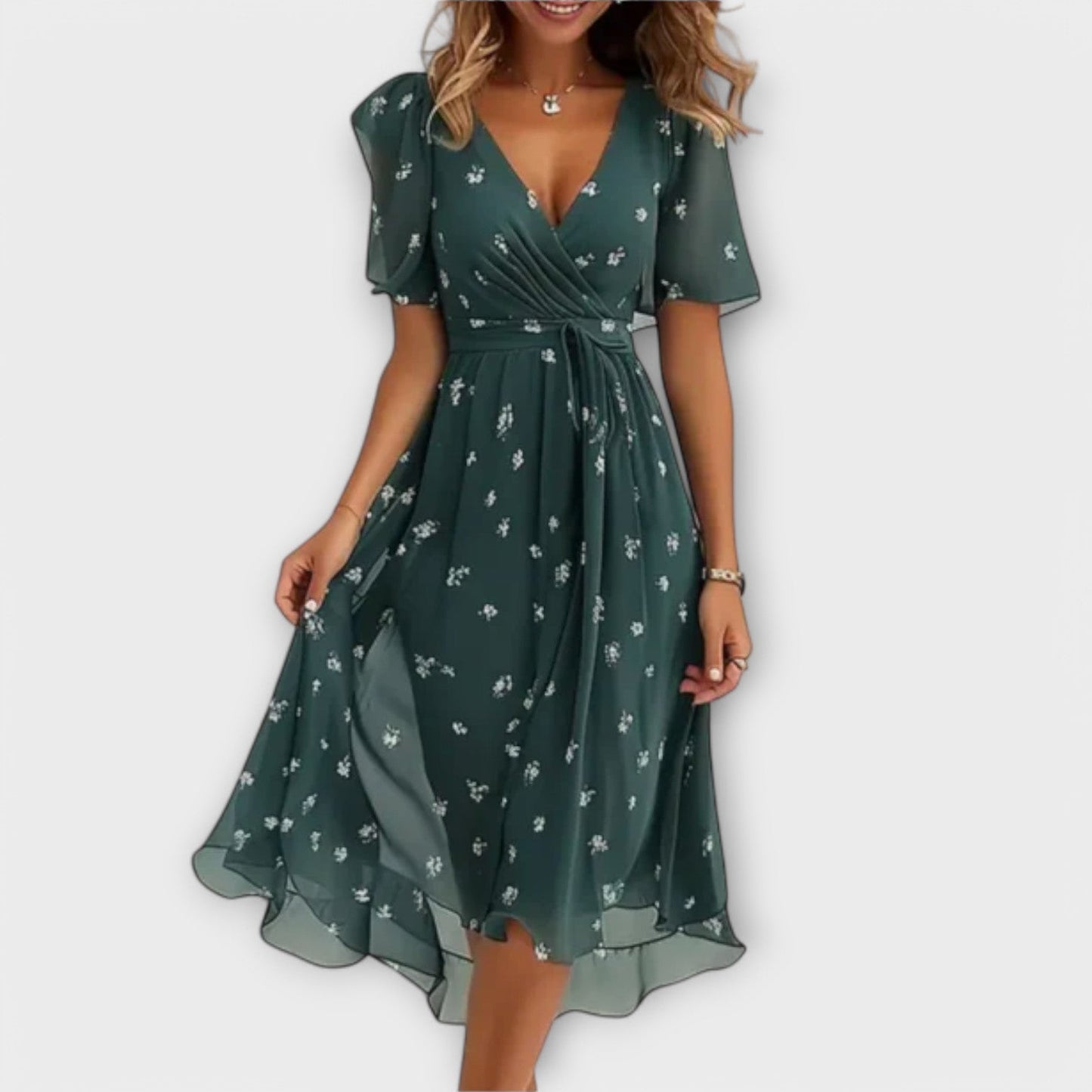 Millie™ | Women's Dress with V-neck